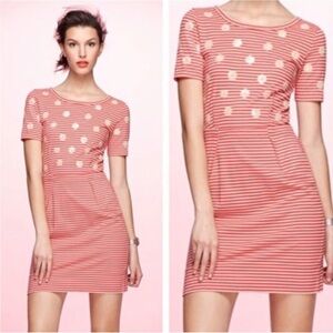 Marc by Marc Jacobs Short Sleeved Red Striped Dress